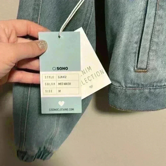 CI SONO denim jacket Medium NWT - Picture 5 of 9